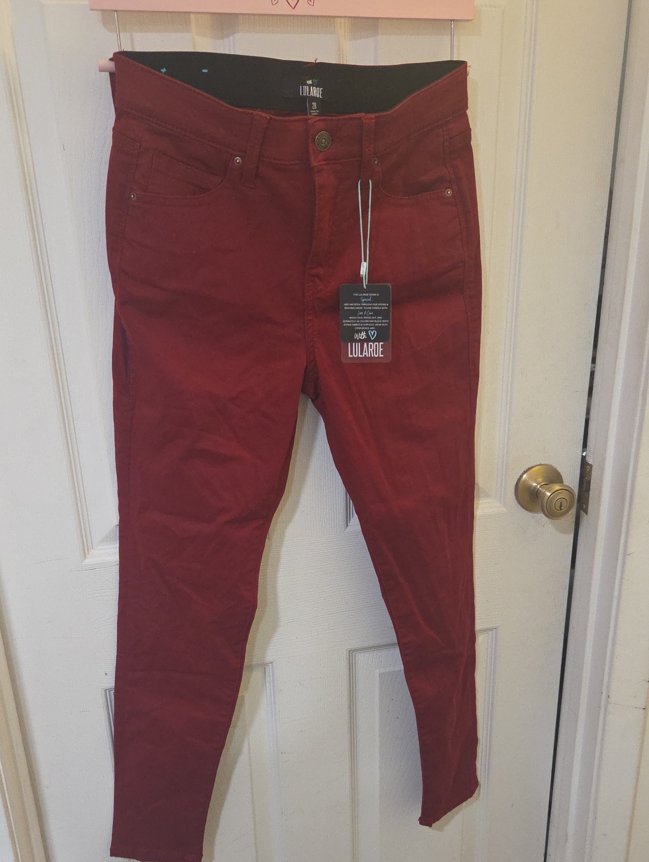 Lularoe Women's Deep Burgundy Skinny Jeans